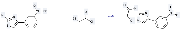 2-Thiazolamine,4-(3-nitrophenyl)- can be used to produce 2-Chloro-N-[4-(3-nitro-phenyl)-thiazol-2-yl]-acetamide  